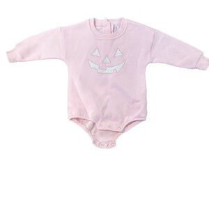 Charming Pink Pumpkin Face Bodysuit